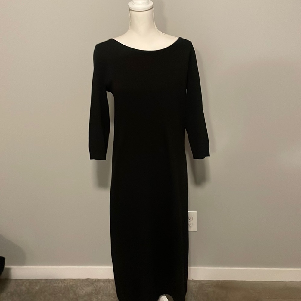 DKNY JEANS  BLACK  COTTON  DRESS